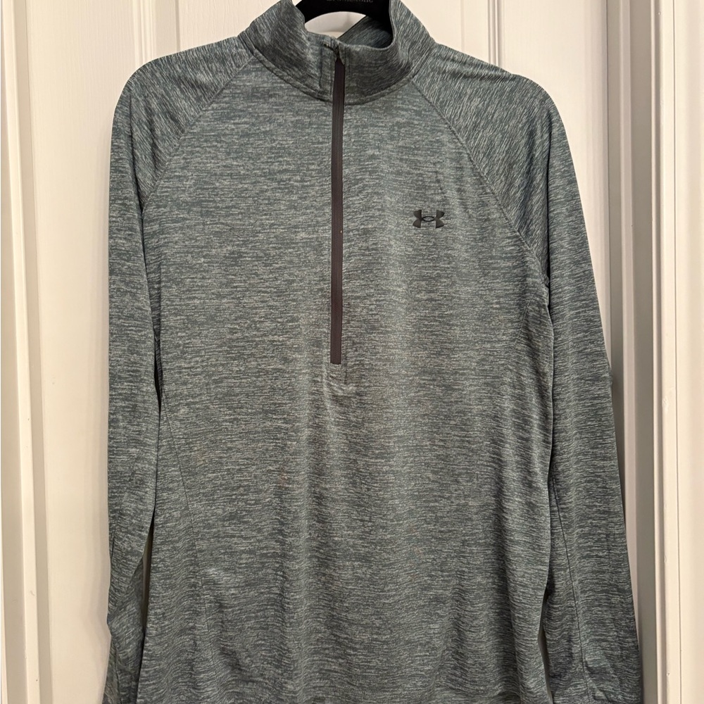 Under Armour Heathered Gray Quarter-Zip Top